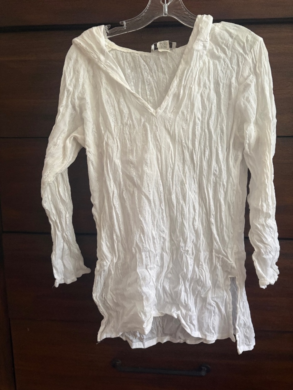Hooded swim coverup